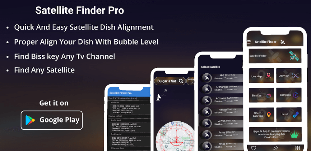 Cover Image of Satellite Finder Pro v6.1.8 MOD APK (Premium Unlocked)