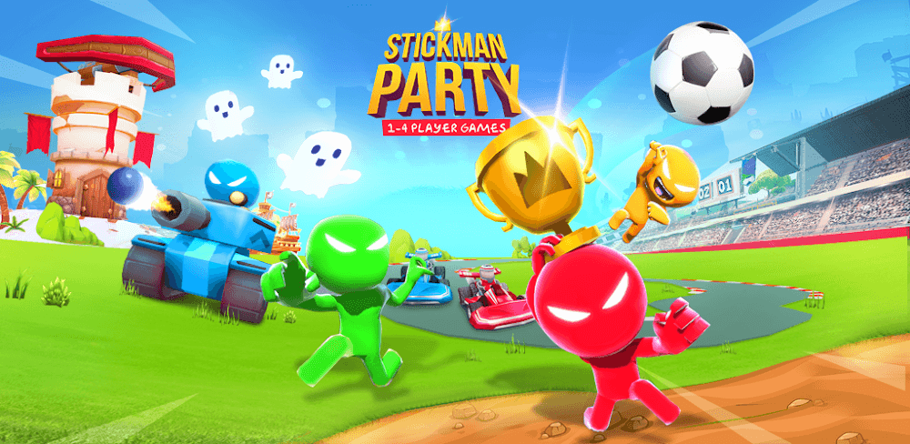 Cover Image of Stickman Party v2.4.5.6 MOD APK (Unlimited Coins)