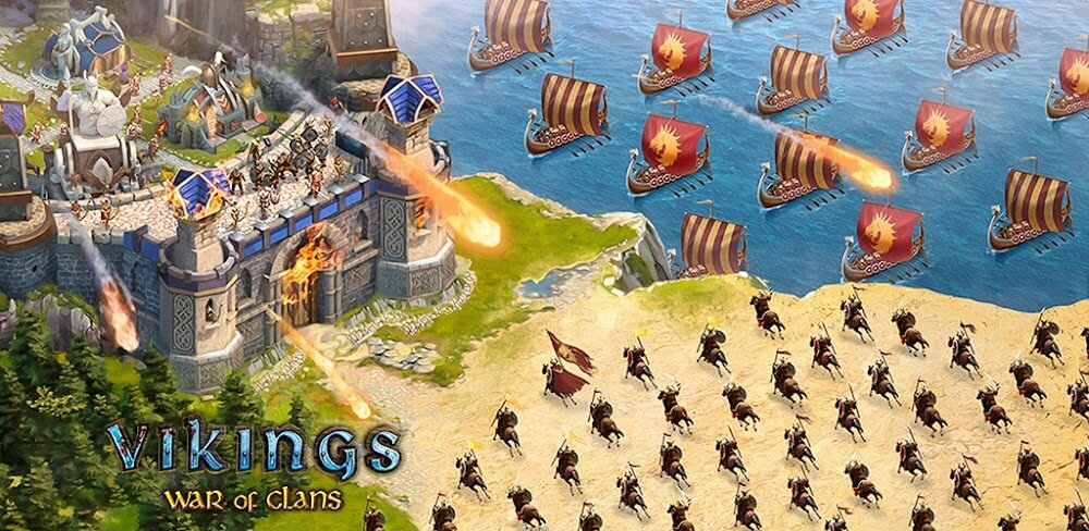 Cover Image of Vikings: War of Clans v6.3.1.1114 MOD APK (Speed Multiplier)